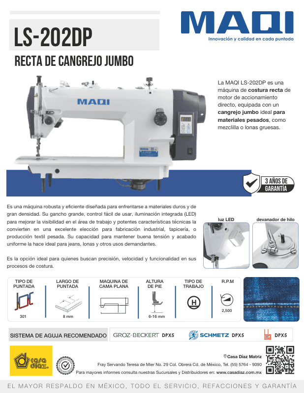 LS-202DP - Recta Cangrejo Jumbo 160