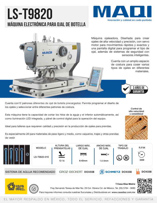 LS-9820-02E - Ojal de Botella para Jeans