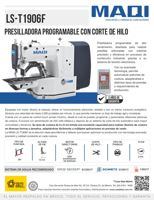 LS-T1906F - Presilladora 6x5cm Touch