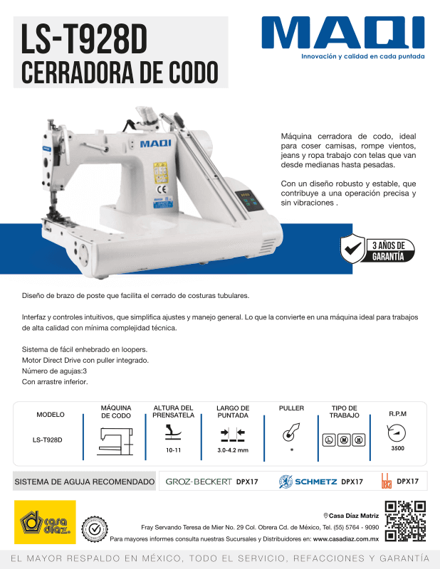 LS-T928D-PL - Codo Tres Agujas con Puller