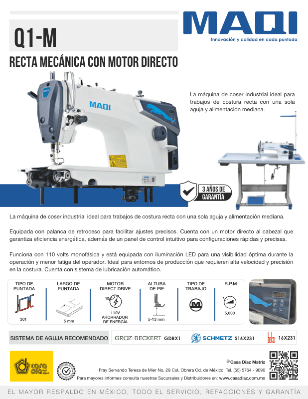 Q1-M - Recta Mecánica Motor Directo